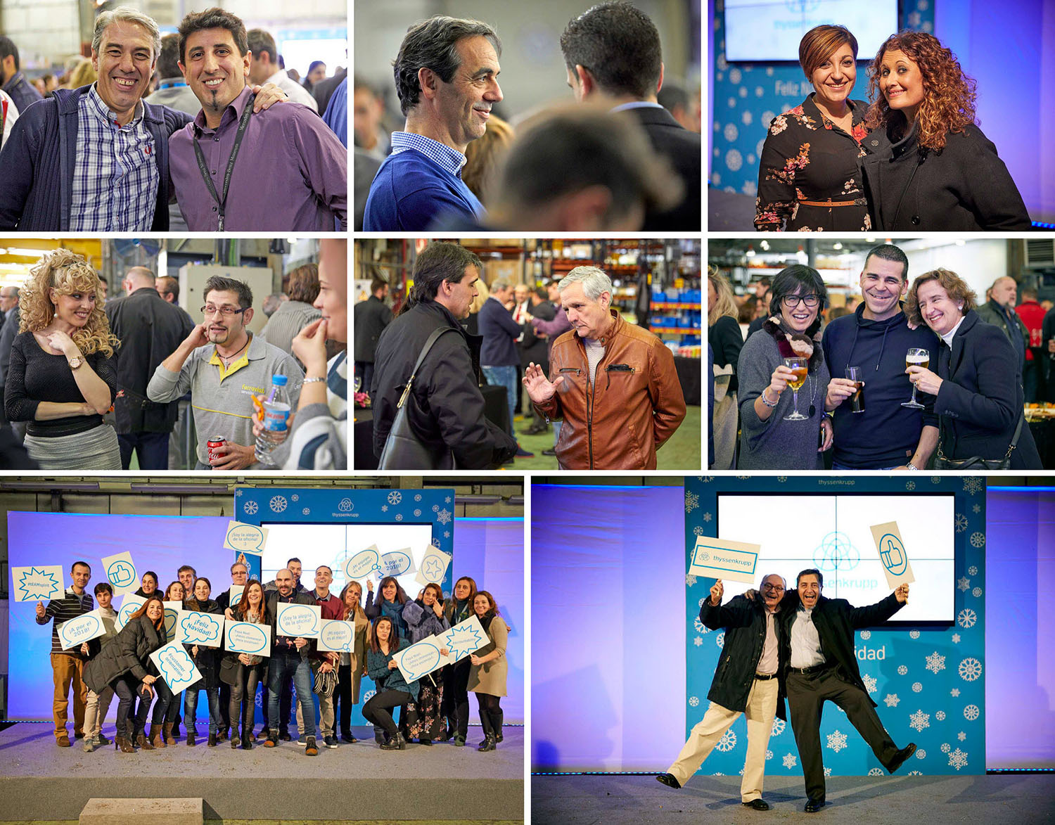 Thyssenkrupp Copa Navidad fotografia eventos empleados sonriendo
