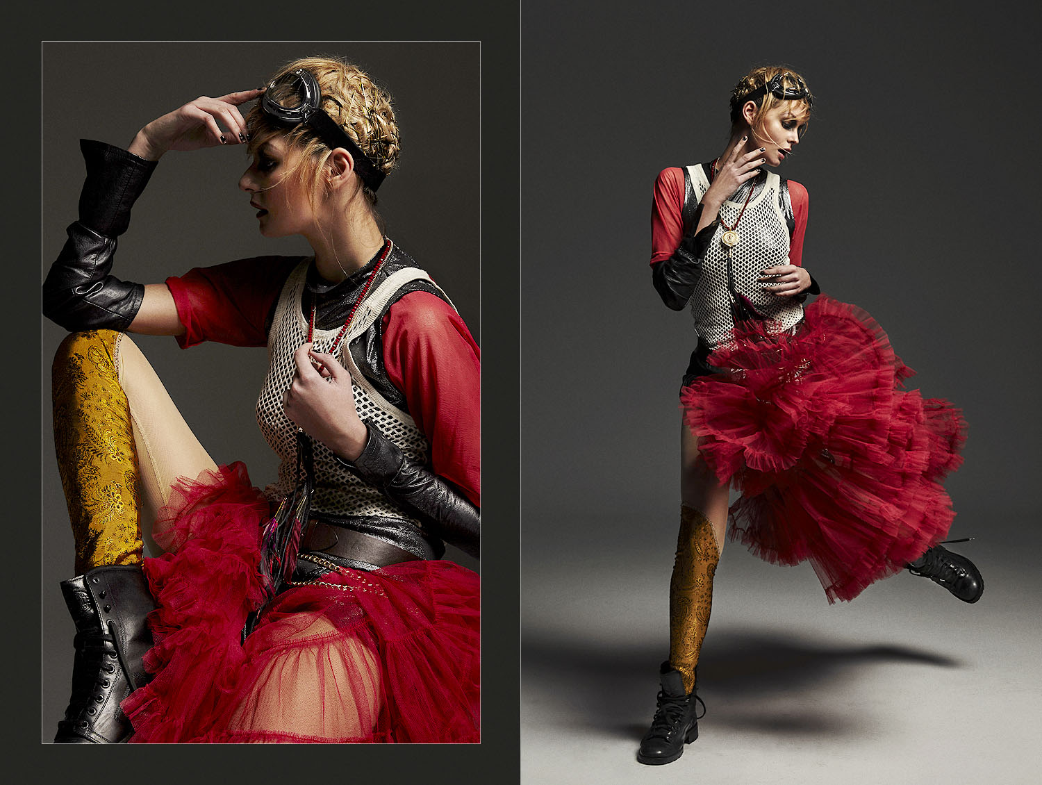 fotografia vestido rojo negro